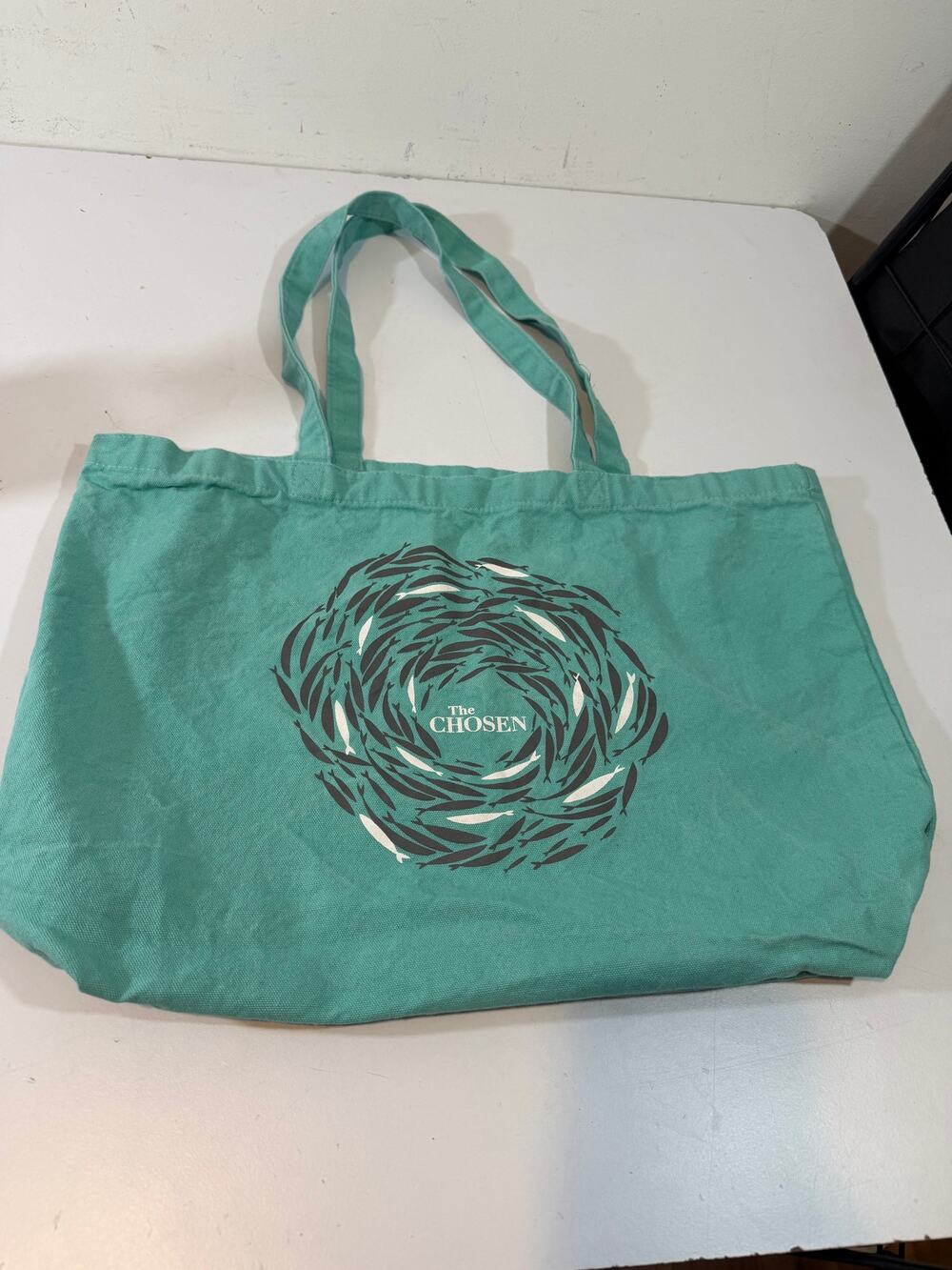 The Chosen: Against the Current Tote, Reusable Grocery Bag, Teal